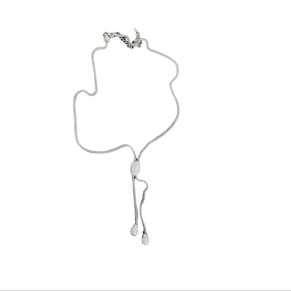 Chico’s PAVE Lariat Crystal Rhinestone Necklace